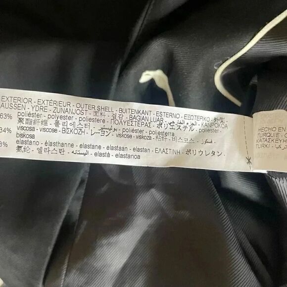 ZARA Single Button Black Oversized Blazer Suit Separates Viscose Blend SZ XL - Picture 8 of 11